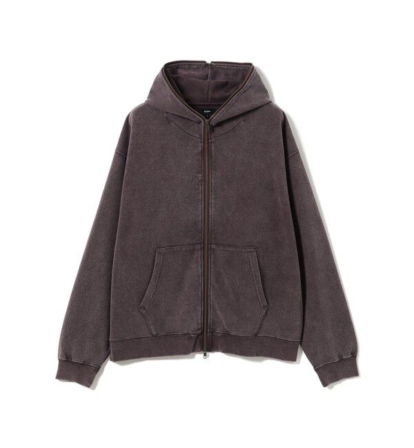 BEAMS「フェード マックスフルジップ フーディ」|スウェット・ジャージ|BURGUNDY