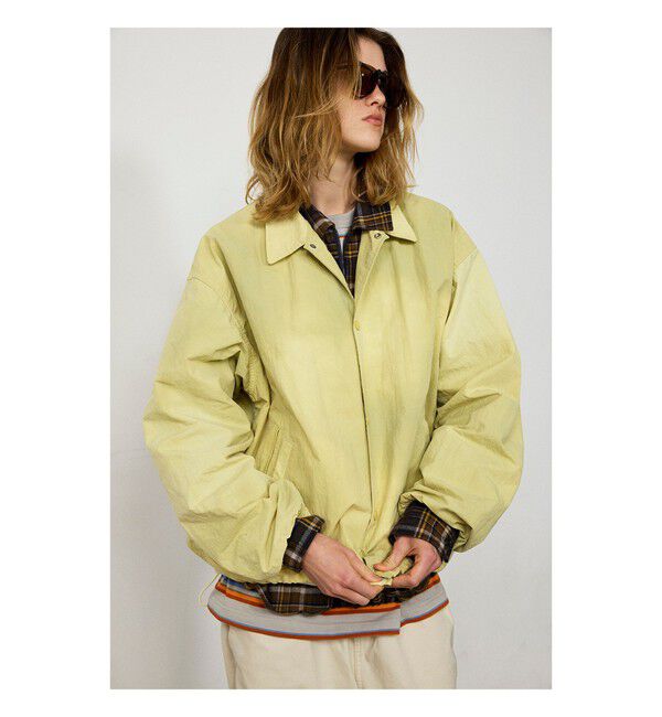 BEAMS「フェード コーチジャケット」|ブルゾン・スタジャン|YELLOW