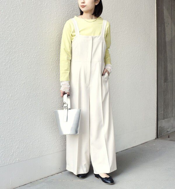 SHIPS Colors 「【WEB限定】〈手洗い可能〉レース 切替スリーブ カットソー◇」|Tシャツ・カットソー|
