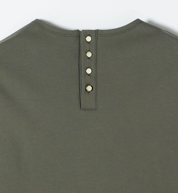 quaranciel「quaranciel:〈洗濯機可能〉ライト ポンチ バック ボタン ショートスリーブ TEE」|Tシャツ・カットソー|