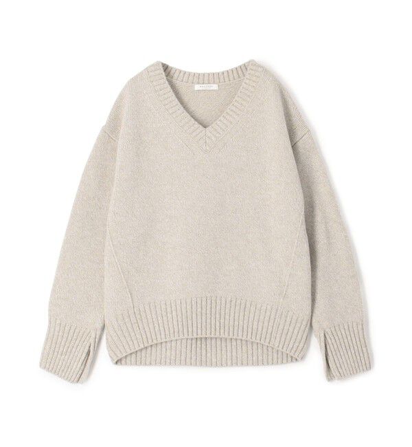 MACPHEE「【WEB限定】ラムカシミヤ Vネックプルオーバー」|ニット・セーター|42 ライトベージュ系
