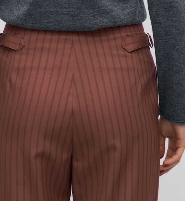 BACCA「ストライプギャバ ハイウエストストレートパンツ」|その他|