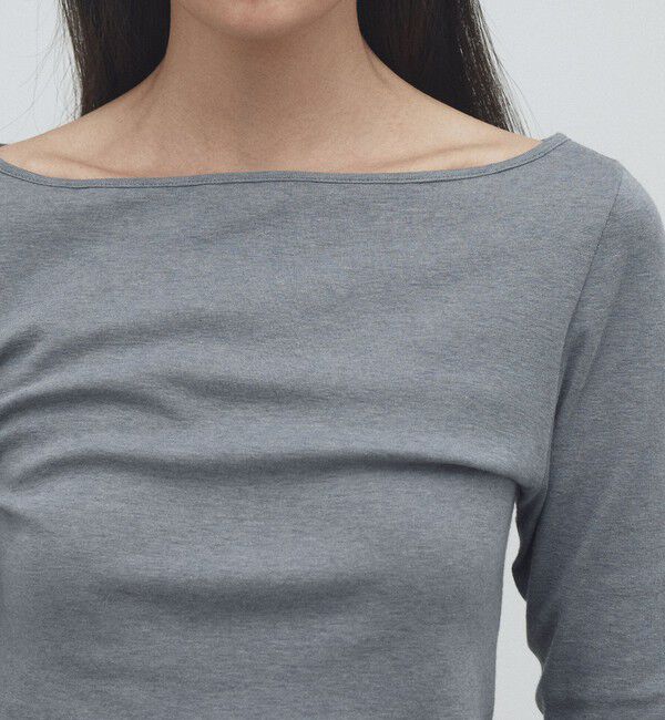 Edition「コットンシルク シームレスボートネック プルオーバー」|Tシャツ・カットソー|
