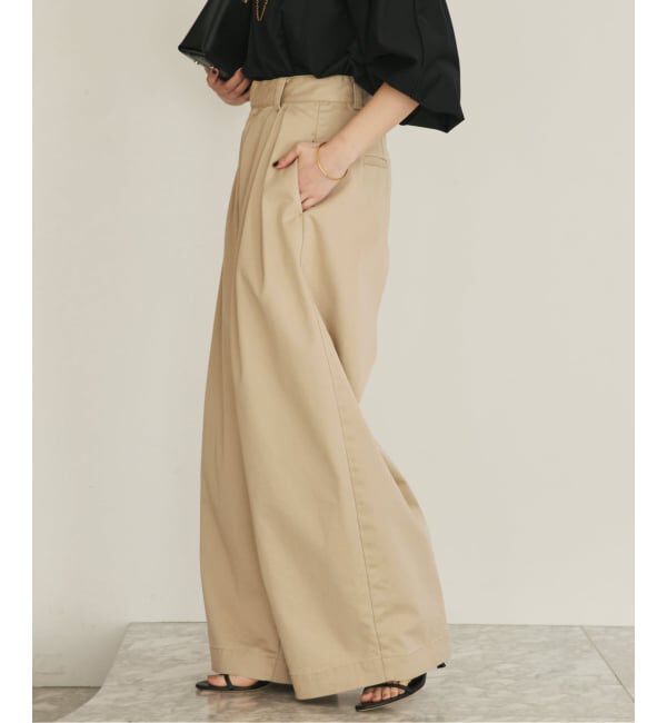 Plage「《追加》R&rsquo;IAM Super wide CHINO パンツ 4」|チノ|