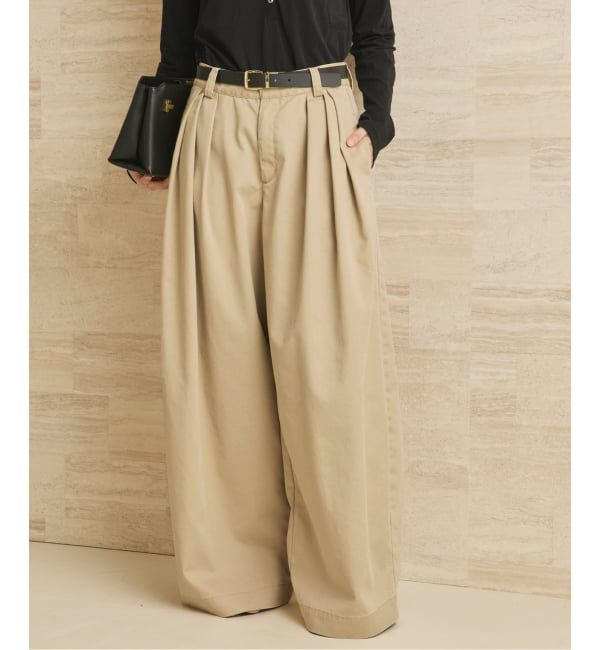 Plage「《追加》R&rsquo;IAM Super wide CHINO パンツ 4」|チノ|