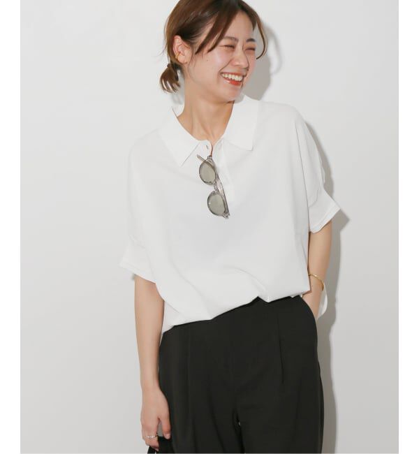 JOURNAL STANDARD relume「《追加7》ウォッシャブルニットポロシャツ」|ニット・セーター|ホワイト