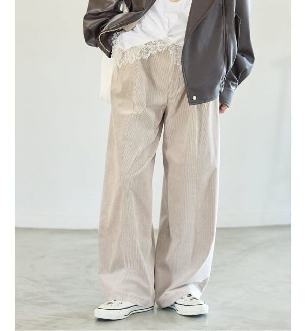 journal standard L'essage「《追加予約》ストレッチコーデュロイ 2タックパンツ」|その他|