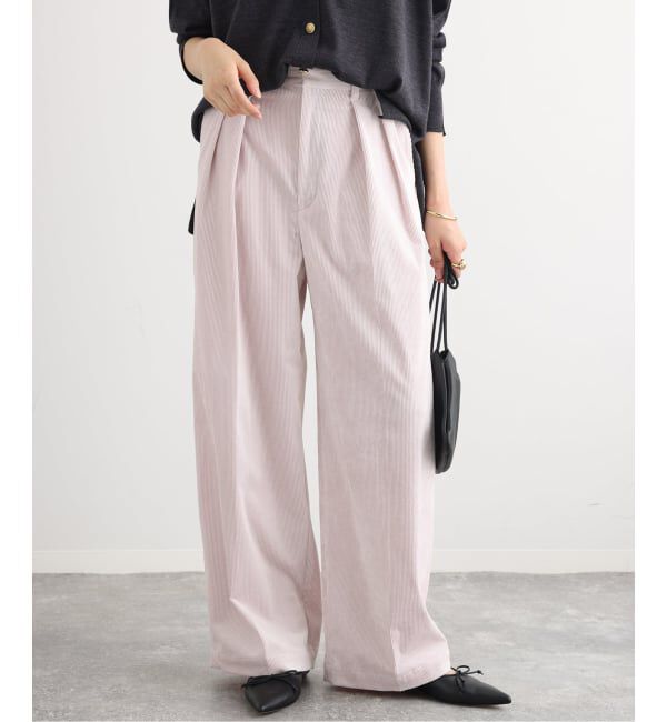 journal standard L'essage「《追加予約》ストレッチコーデュロイ 2タックパンツ」|その他|ピンク
