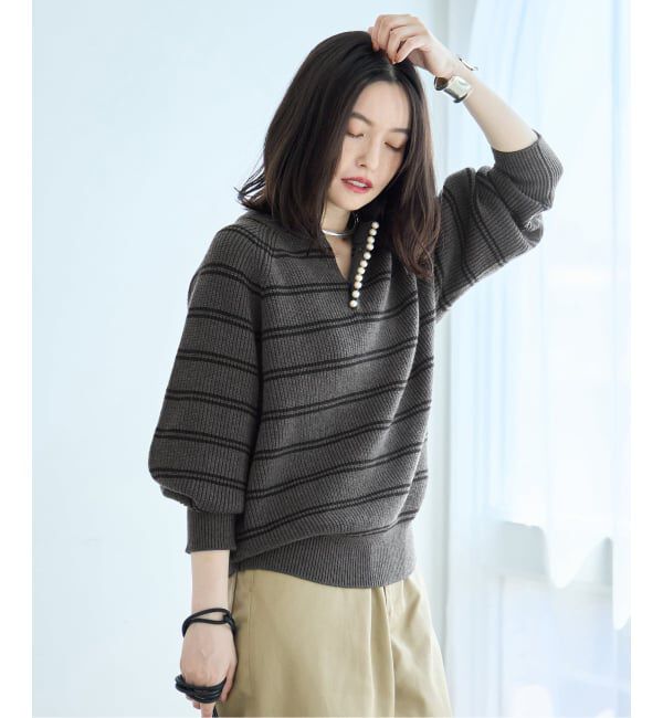 journal standard L'essage「《WEB限定カラー/追加予約2》パールスキッパープルオーバー」|ニット・セーター|