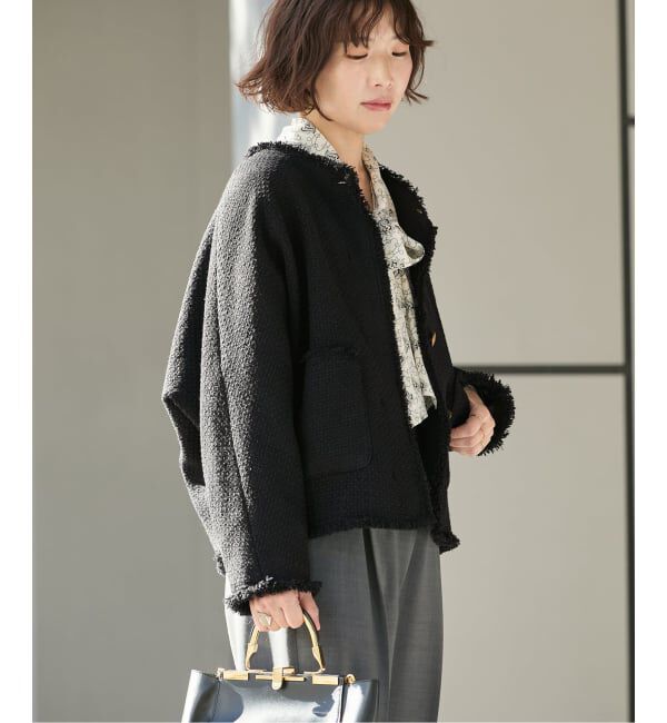 journal standard L'essage「《追加予約6》【金子綾さん着用】GIOLICA TWEED ドルマンジャケット」|その他|