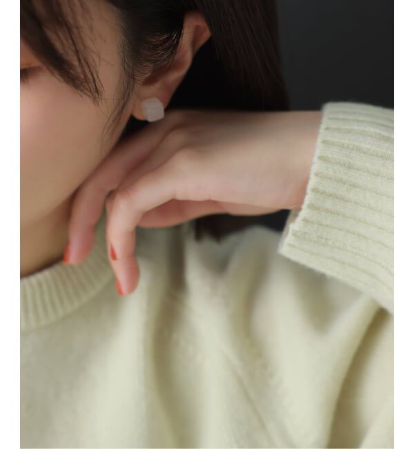 Lilas by Spick&Span「ラウンド*キューブカラーストーンピアス K10（両耳）」|ピアス|