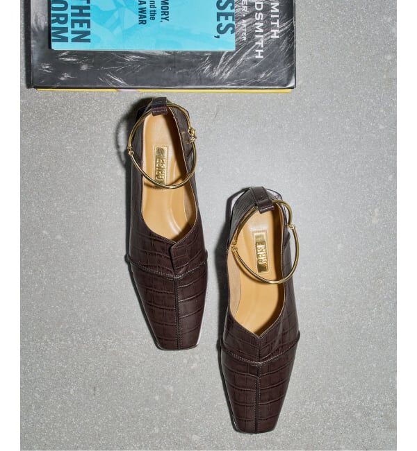 GRISE「《追加/WEB+一部店舗限定》GRISEレザースクエアクロスシームアンクルフラット」|その他|