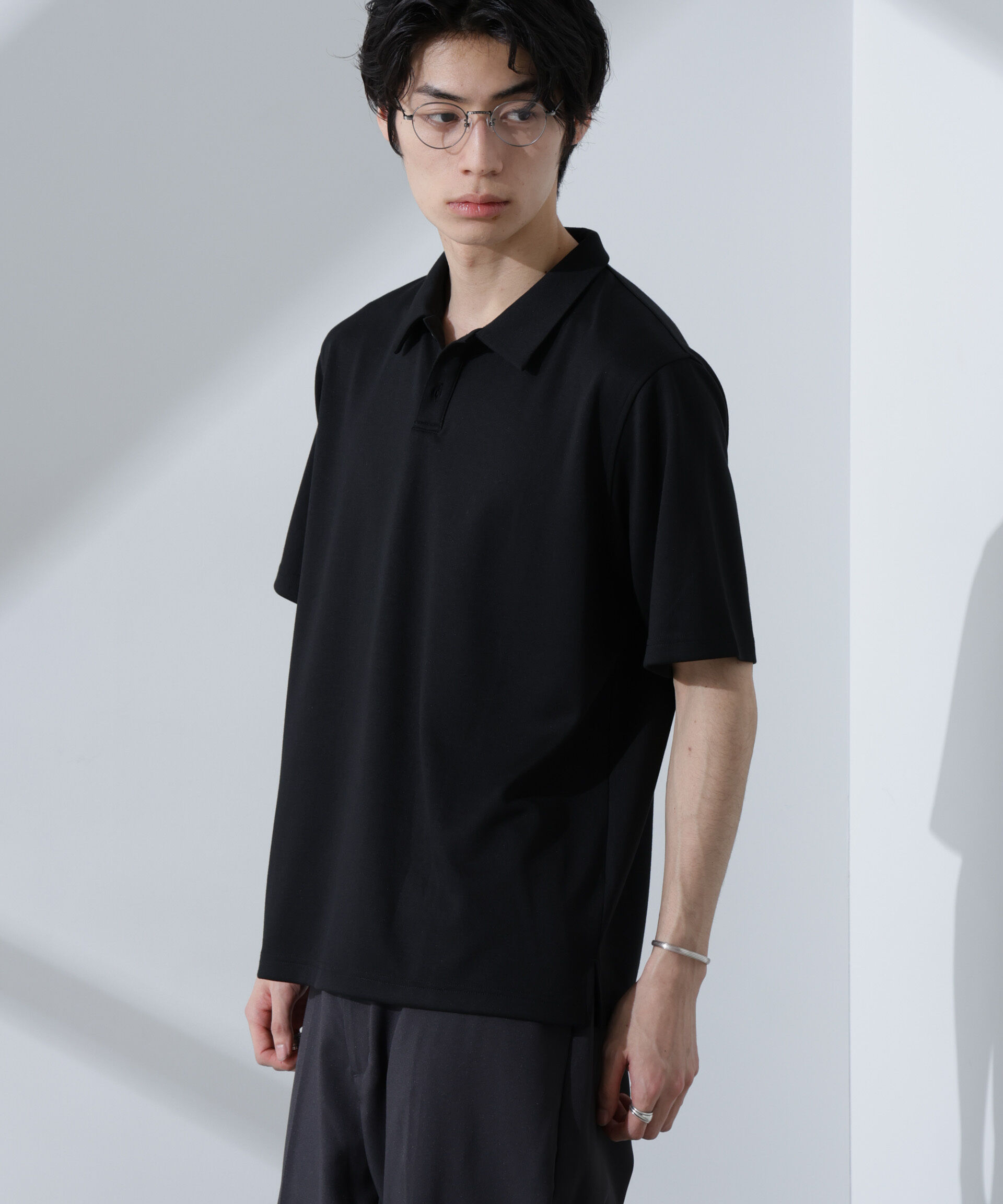 NANO universe「Pe/Ry鹿の子ポロシャツ 半袖」|Tシャツ・カットソー|