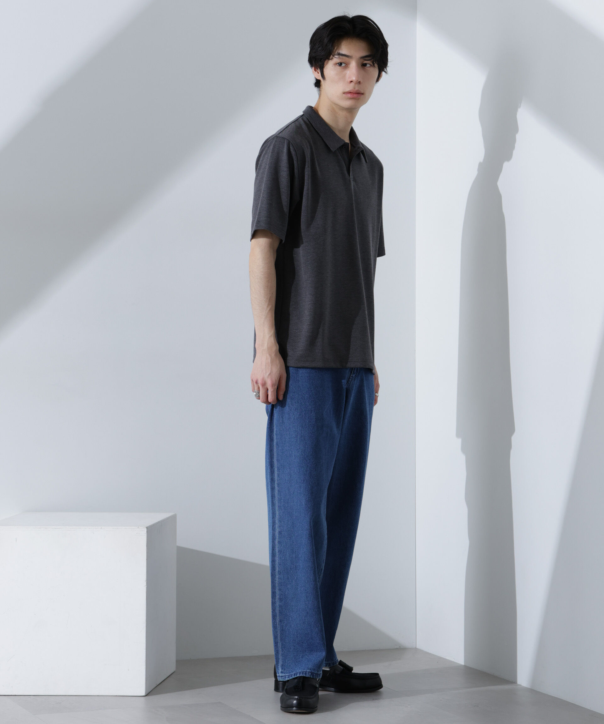 NANO universe「Pe/Ry鹿の子ポロシャツ 半袖」|Tシャツ・カットソー|