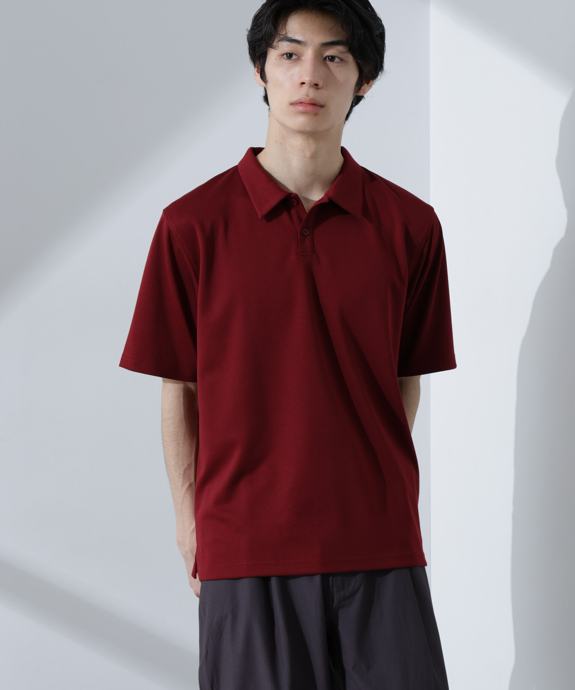 NANO universe「Pe/Ry鹿の子ポロシャツ 半袖」|Tシャツ・カットソー|