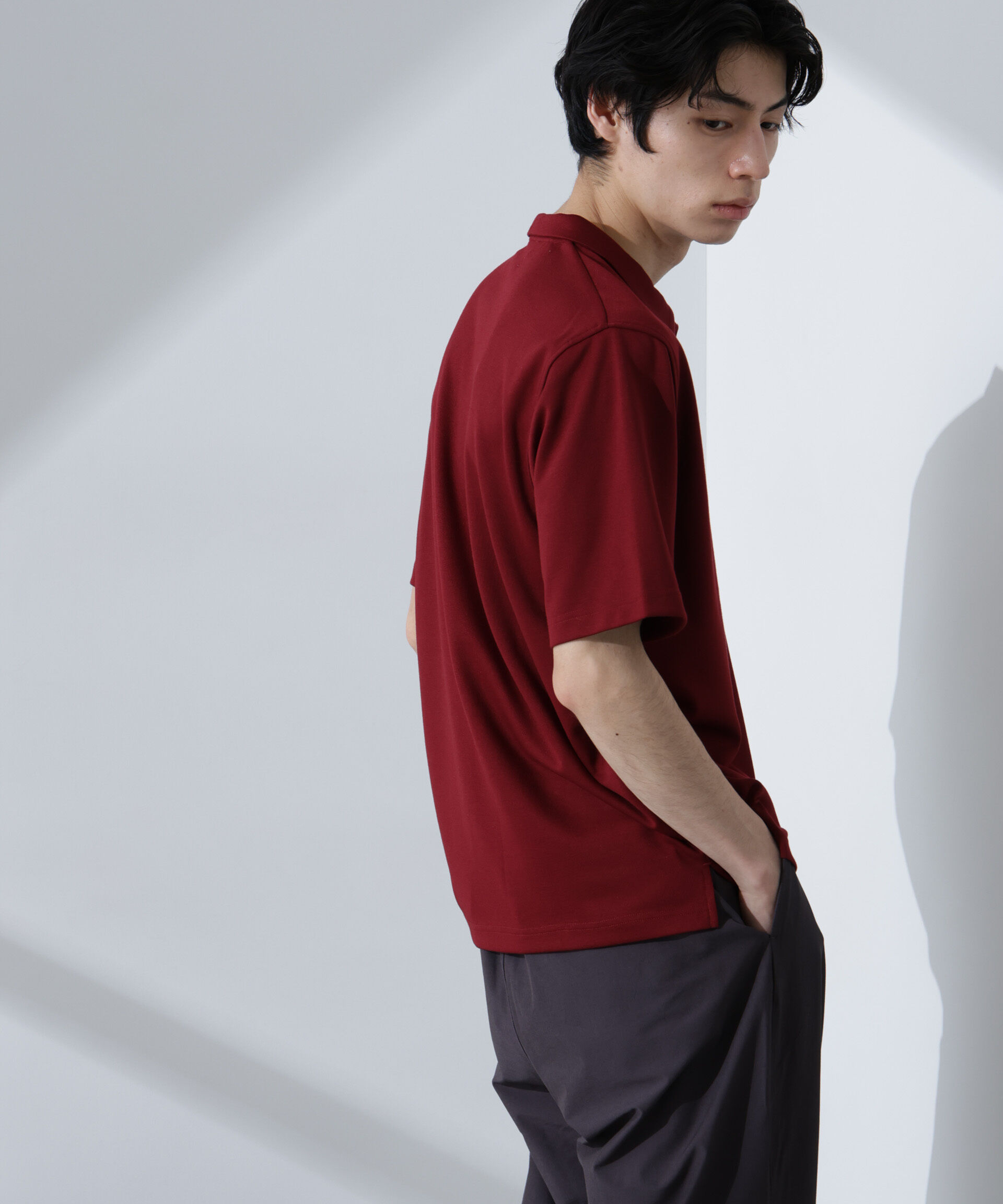 NANO universe「Pe/Ry鹿の子ポロシャツ 半袖」|Tシャツ・カットソー|