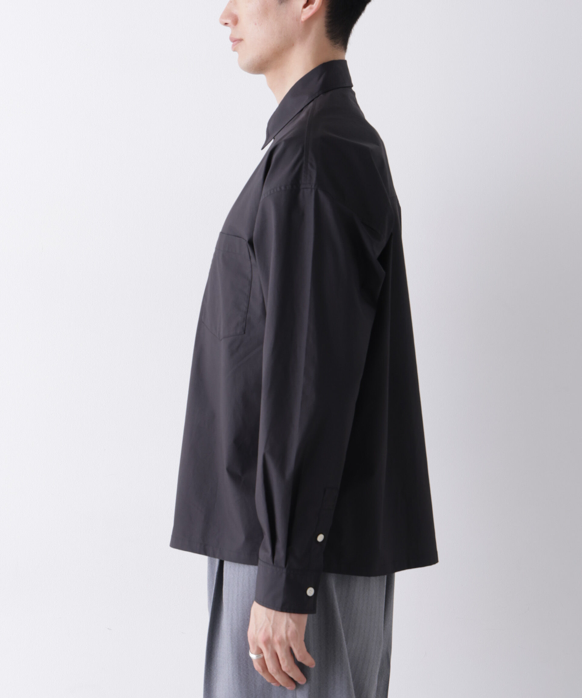 NANO universe「｢James Fabric｣ ボクシークロップドシャツブルゾン」|シャツ・ブラウス|