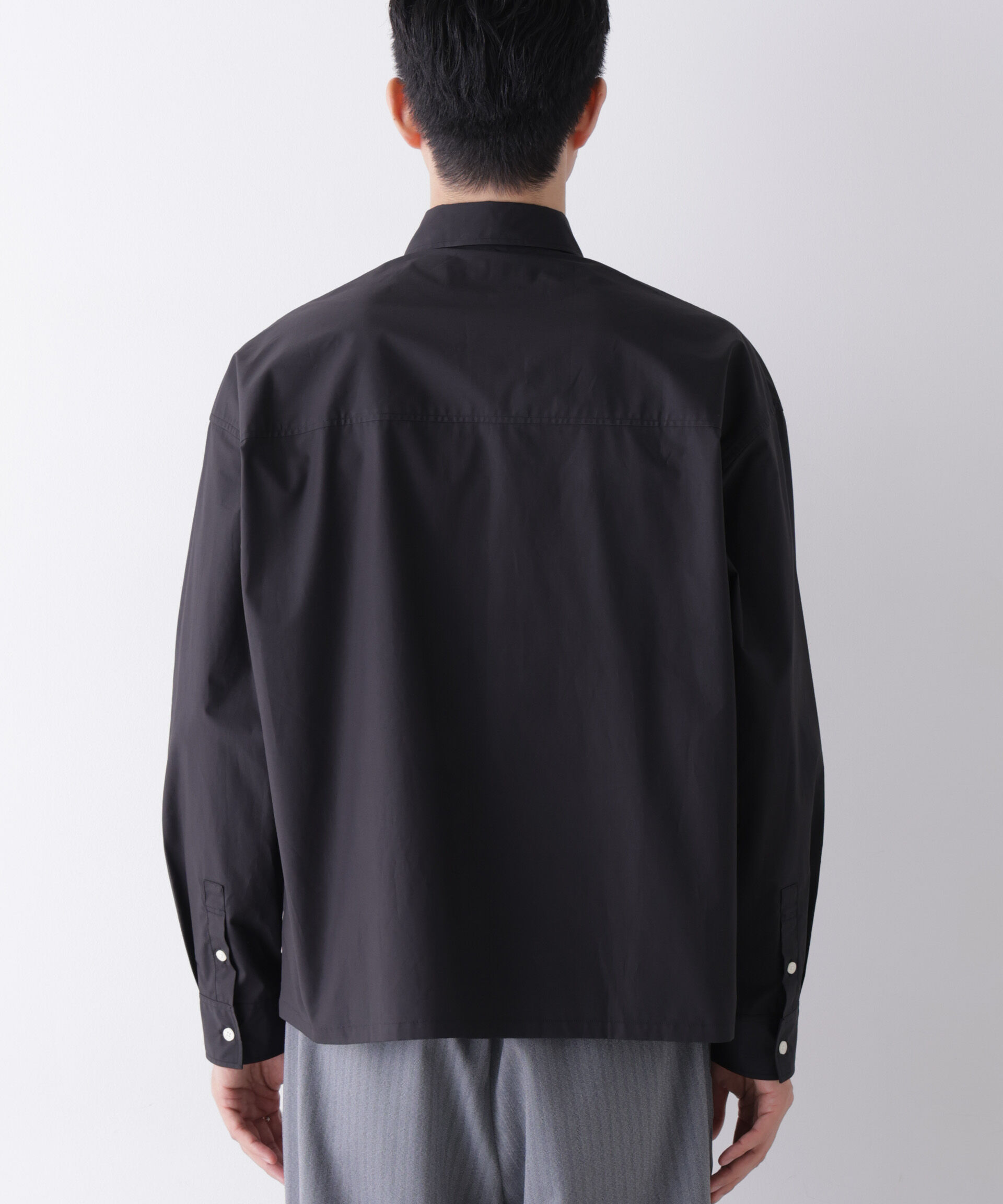 NANO universe「｢James Fabric｣ ボクシークロップドシャツブルゾン」|シャツ・ブラウス|