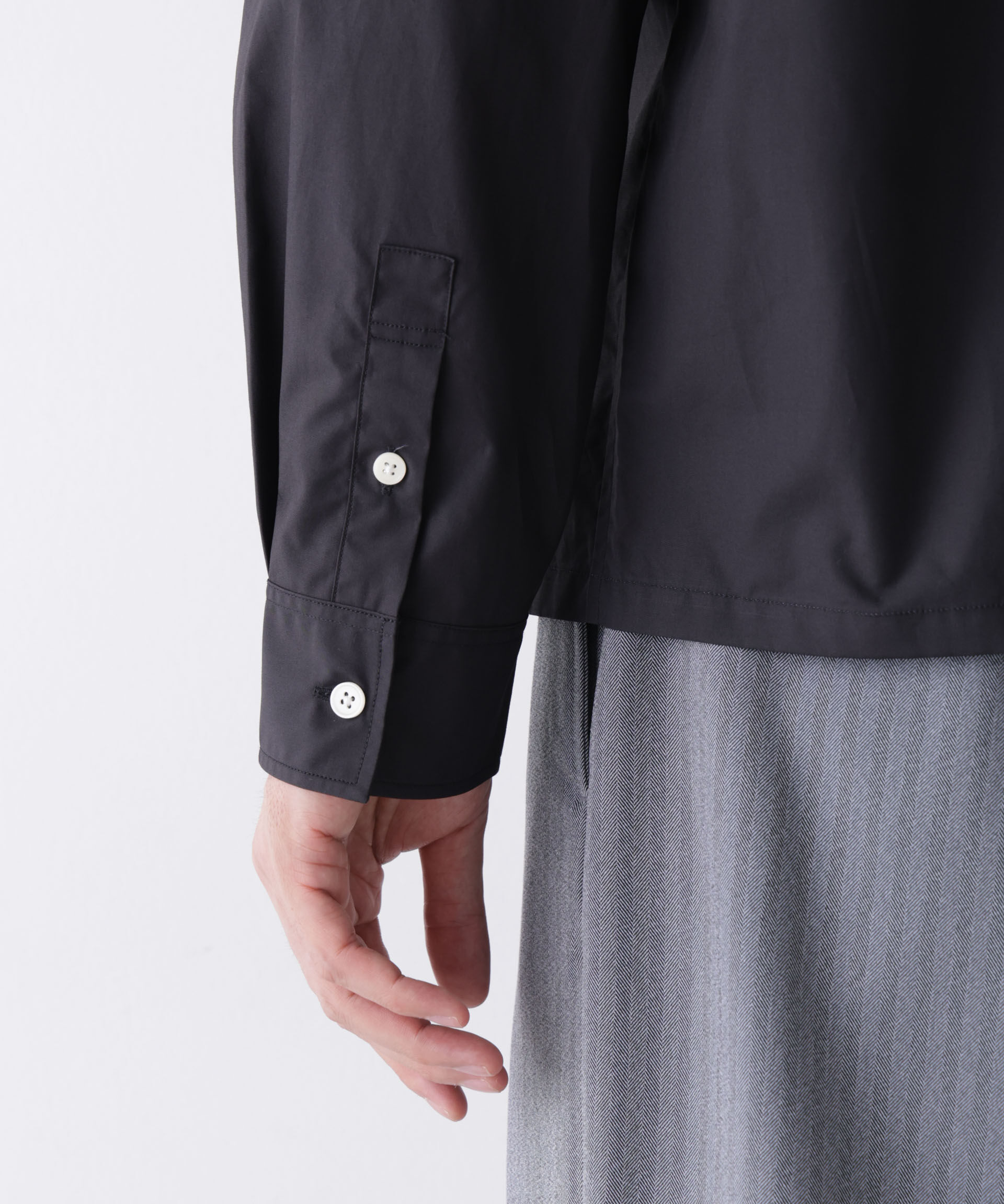 NANO universe「｢James Fabric｣ ボクシークロップドシャツブルゾン」|シャツ・ブラウス|