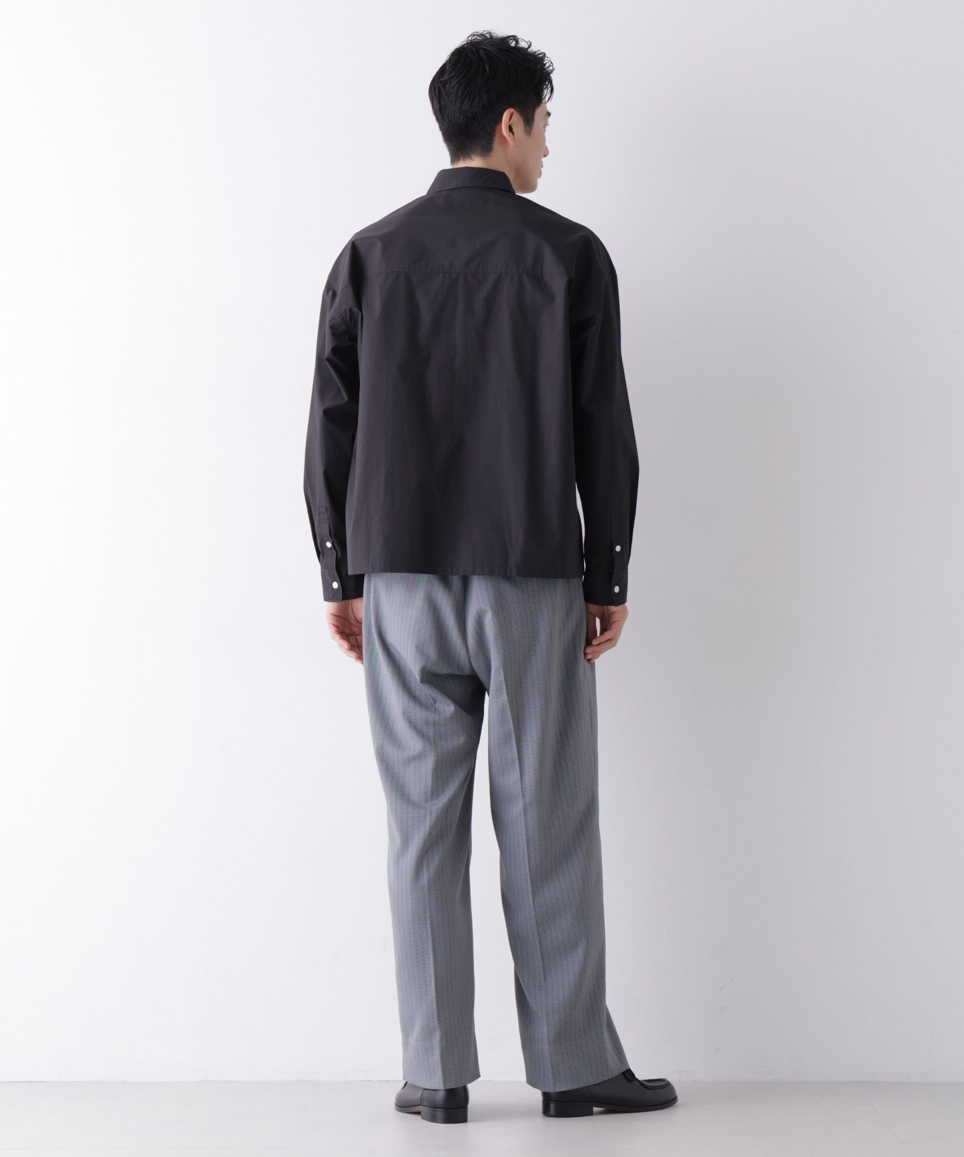 NANO universe「｢James Fabric｣ ボクシークロップドシャツブルゾン」|シャツ・ブラウス|