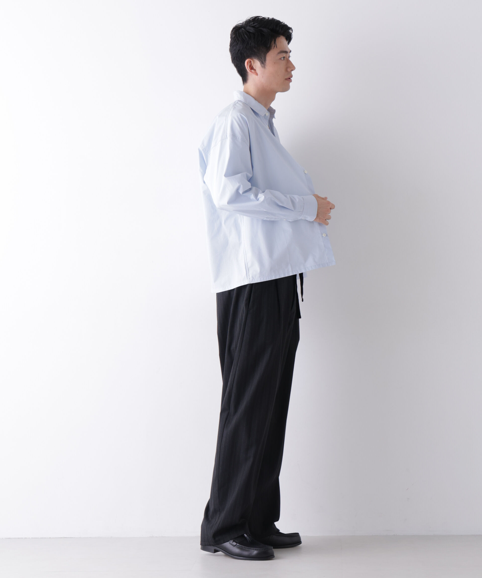 NANO universe「｢James Fabric｣ ボクシークロップドシャツブルゾン」|シャツ・ブラウス|