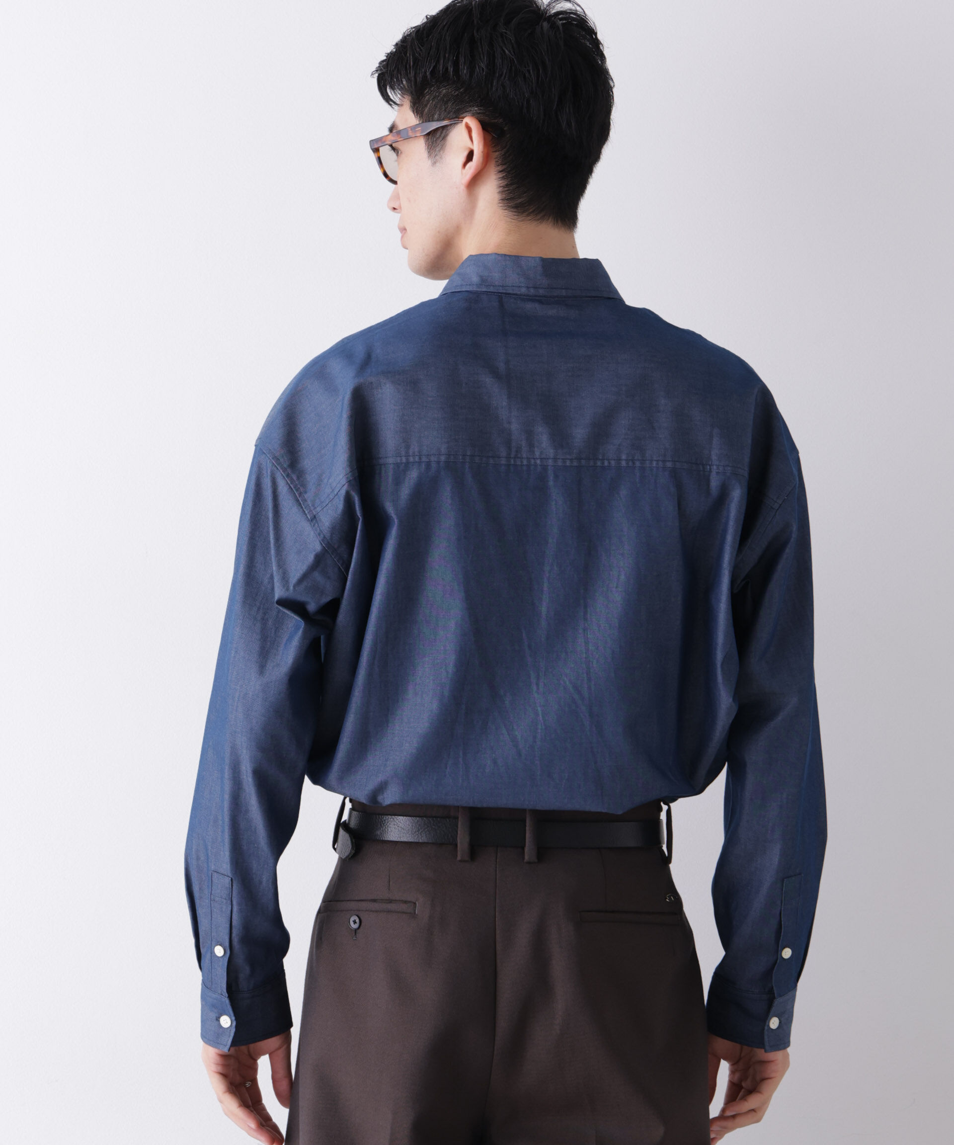 NANO universe「｢James Fabric｣ ボクシークロップドシャツブルゾン」|シャツ・ブラウス|