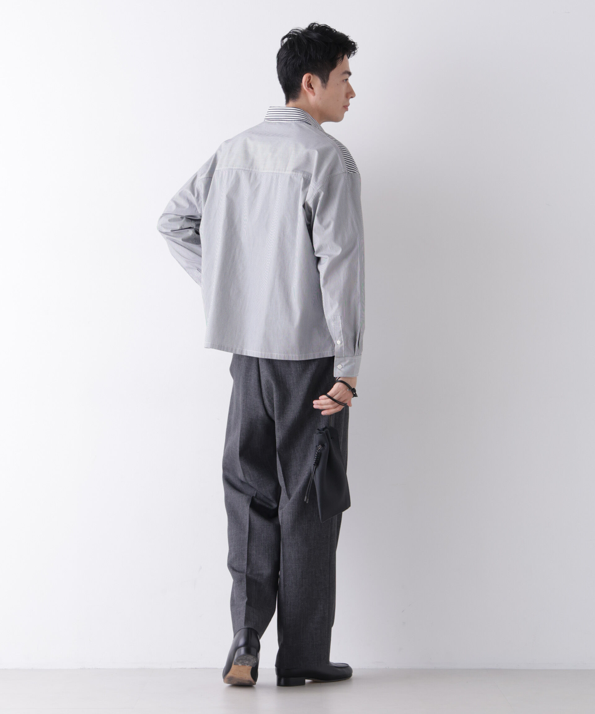 NANO universe「｢James Fabric｣ ボクシークロップドシャツブルゾン」|シャツ・ブラウス|