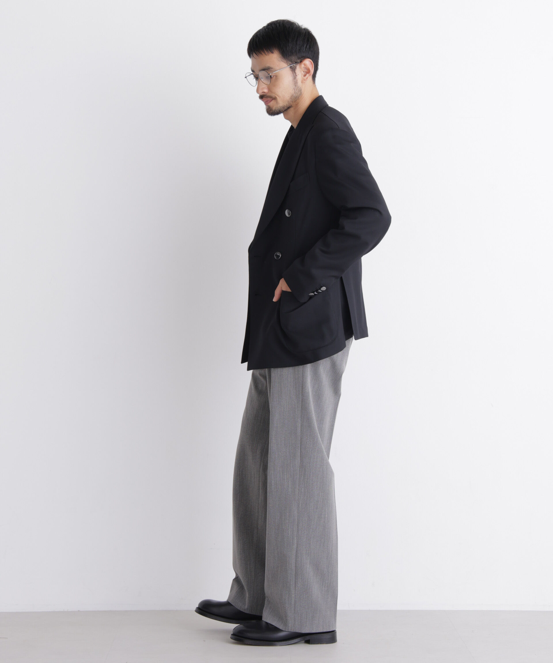 NANO universe「「DamerinoJacket」TWオールシーズンドビーダブルブレストブレザー」|テーラードジャケット|