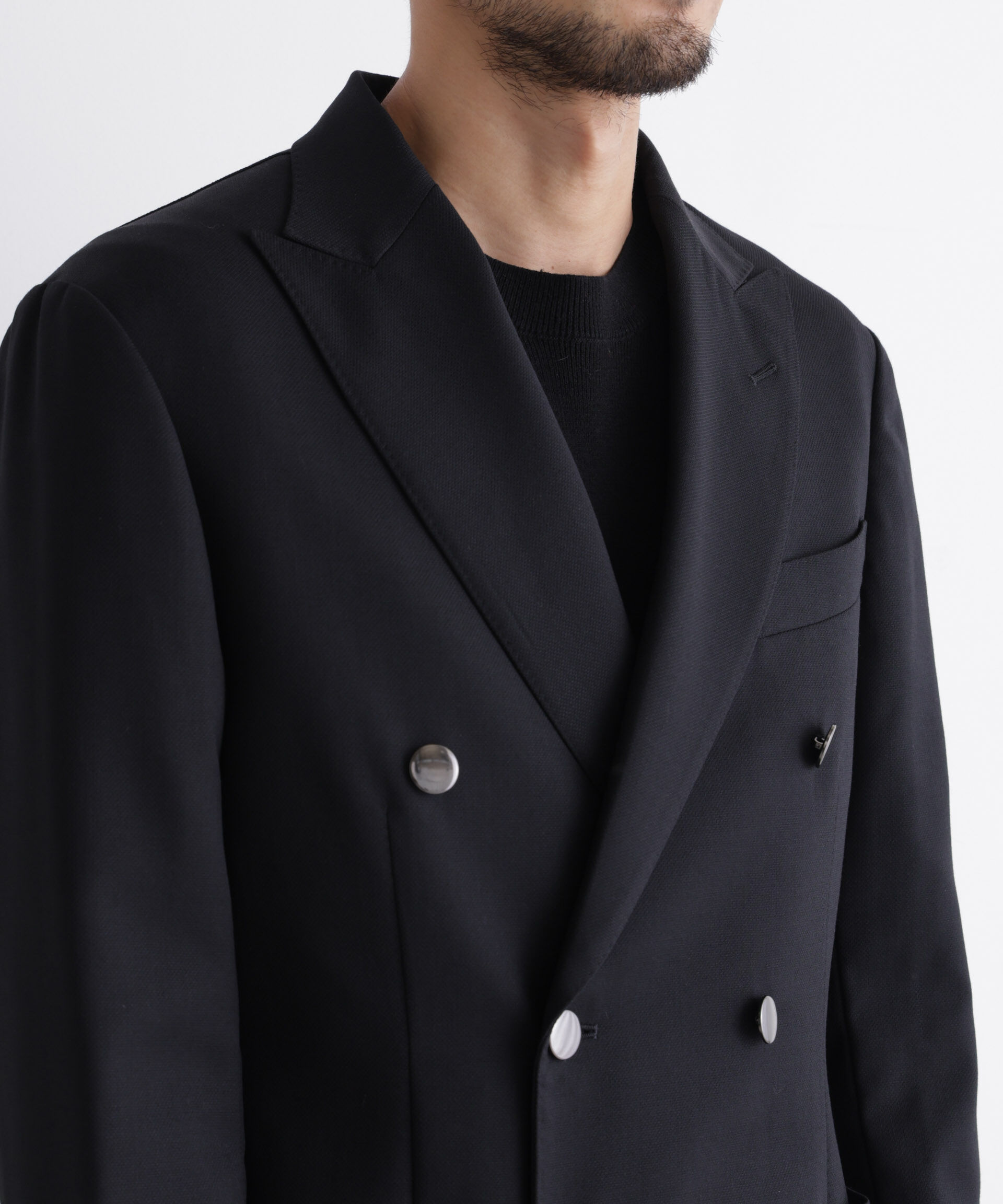 NANO universe「「DamerinoJacket」TWオールシーズンドビーダブルブレストブレザー」|テーラードジャケット|