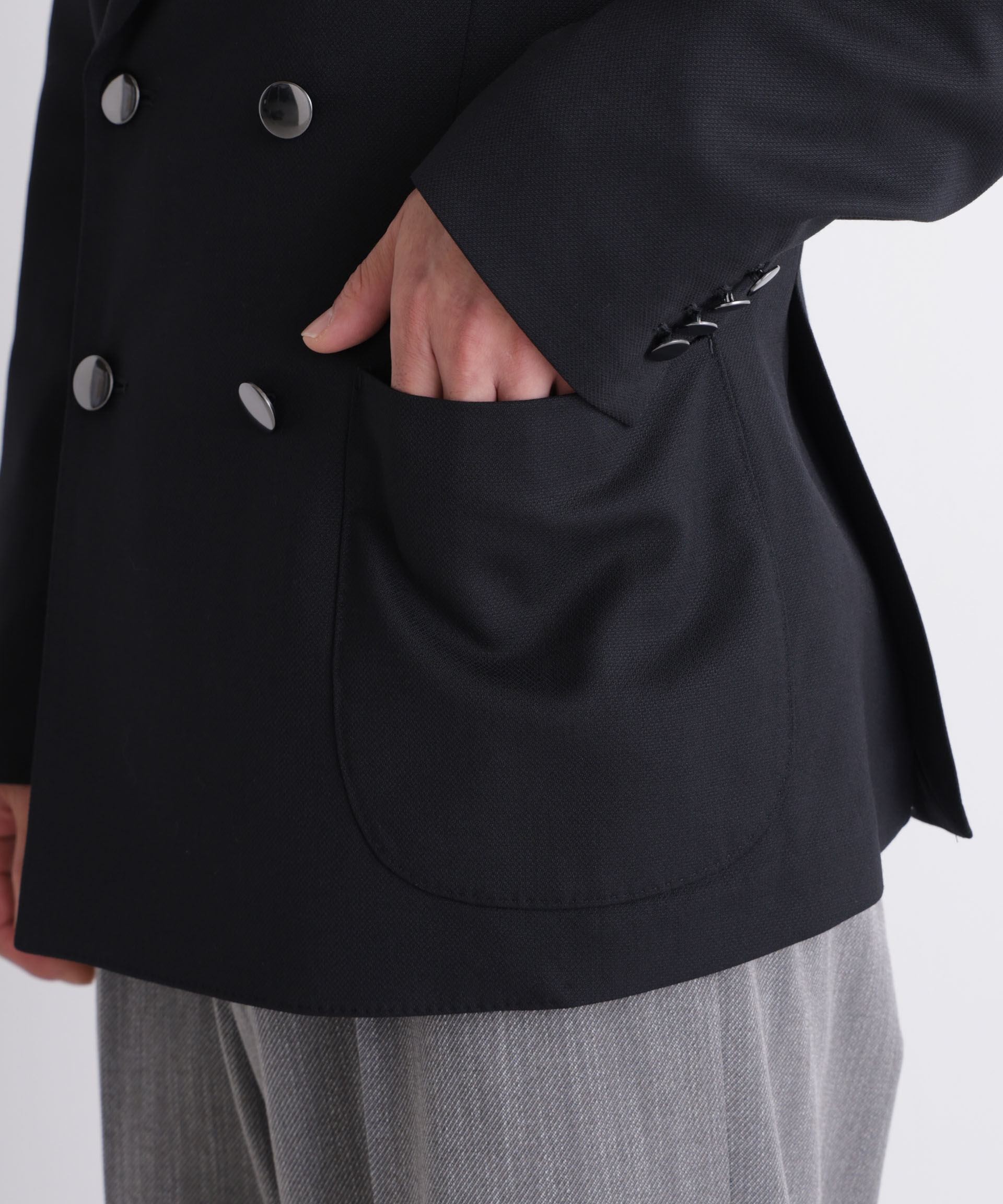 NANO universe「「DamerinoJacket」TWオールシーズンドビーダブルブレストブレザー」|テーラードジャケット|