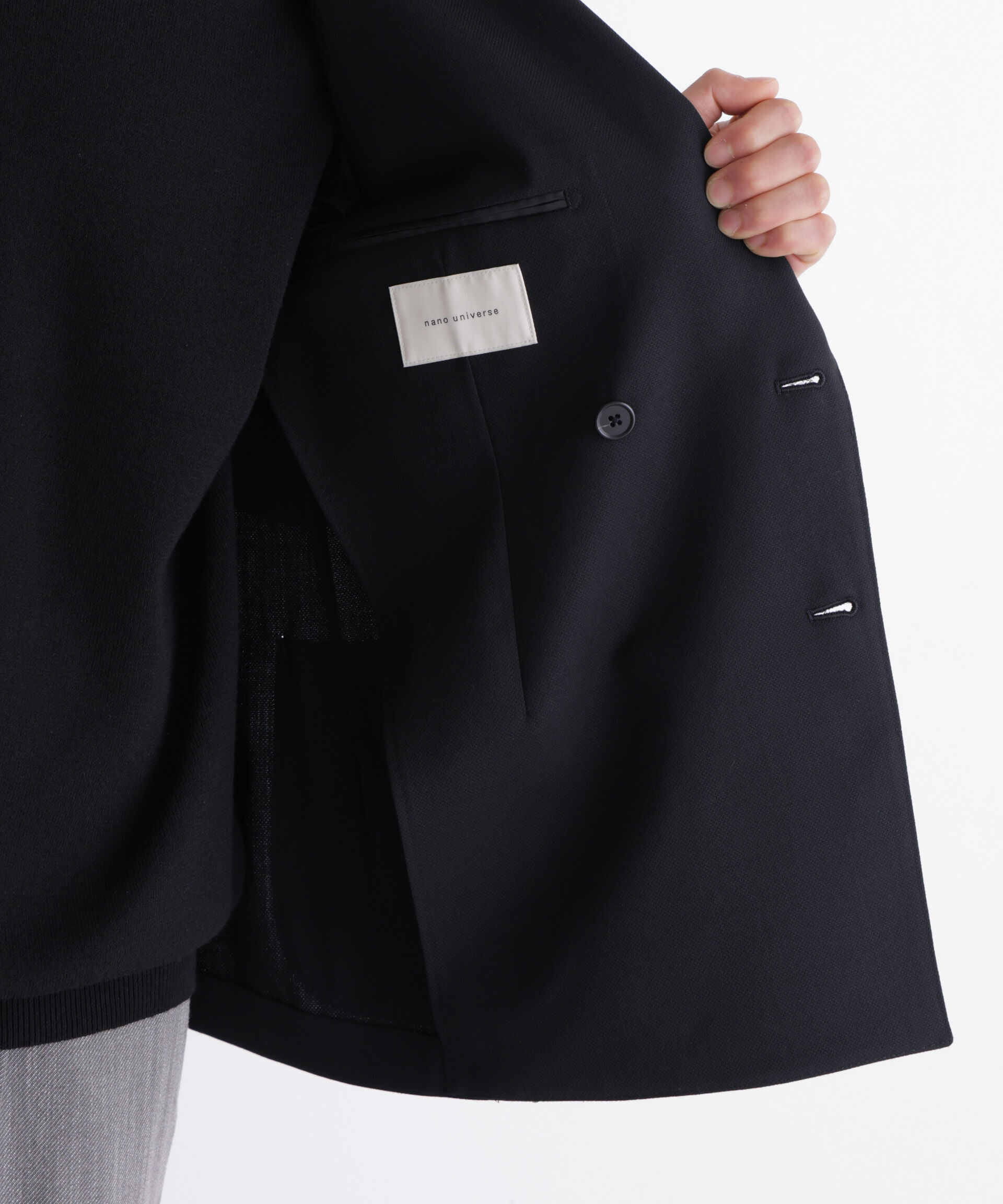 NANO universe「「DamerinoJacket」TWオールシーズンドビーダブルブレストブレザー」|テーラードジャケット|