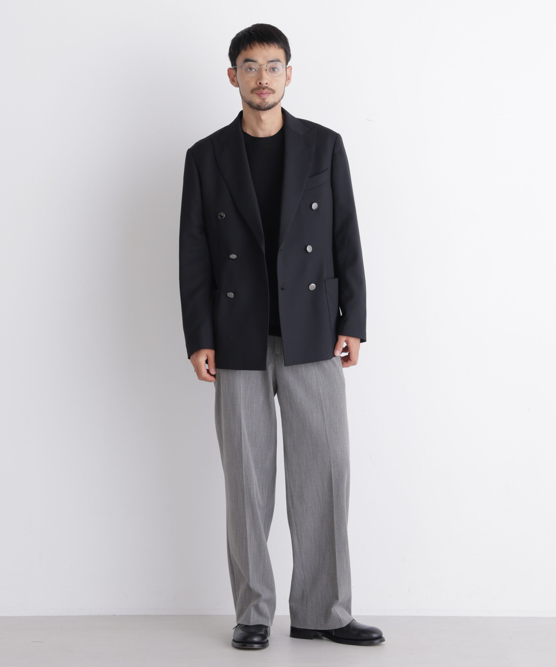 NANO universe「「DamerinoJacket」TWオールシーズンドビーダブルブレストブレザー」|テーラードジャケット|