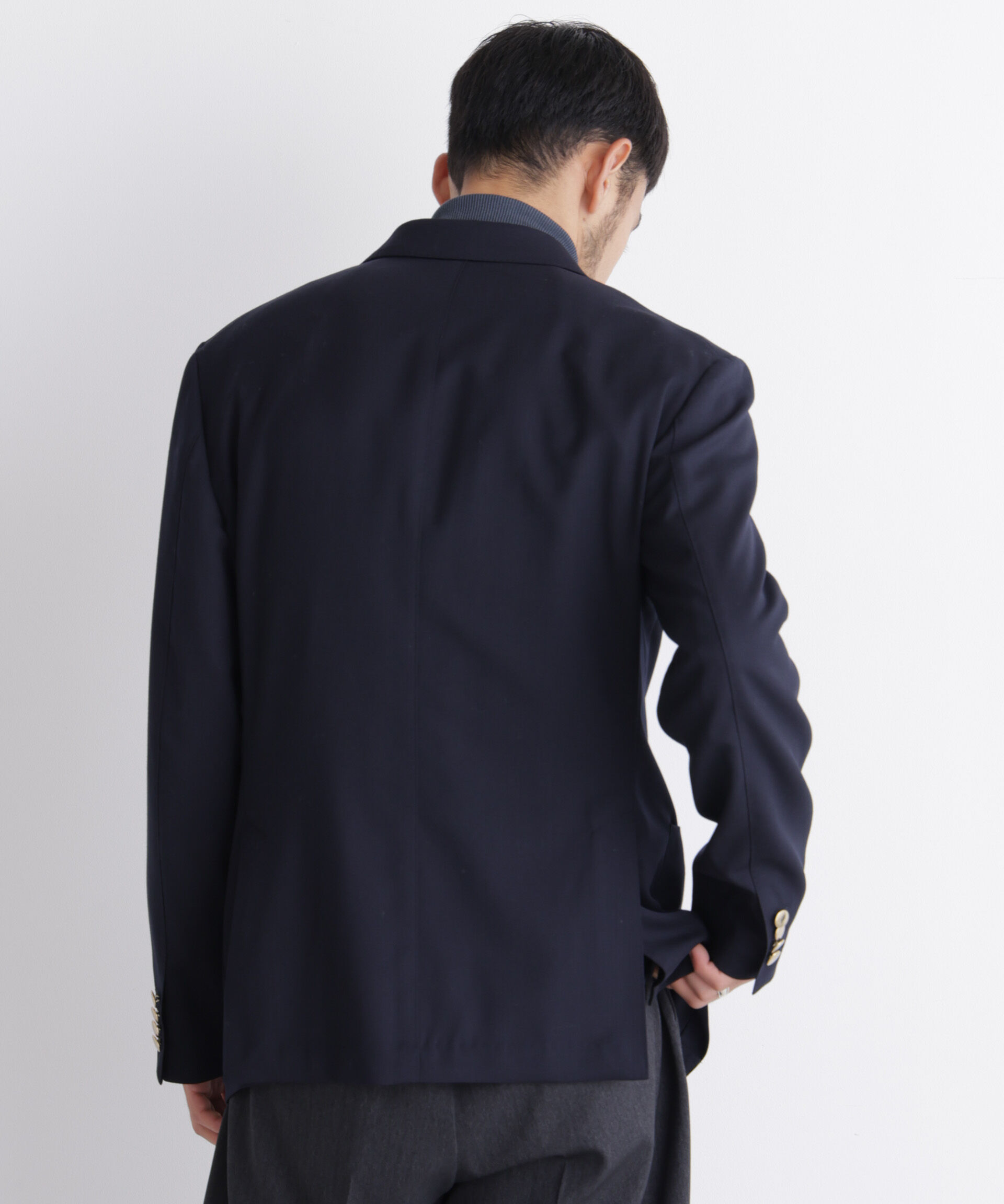 NANO universe「「DamerinoJacket」TWオールシーズンドビーダブルブレストブレザー」|テーラードジャケット|