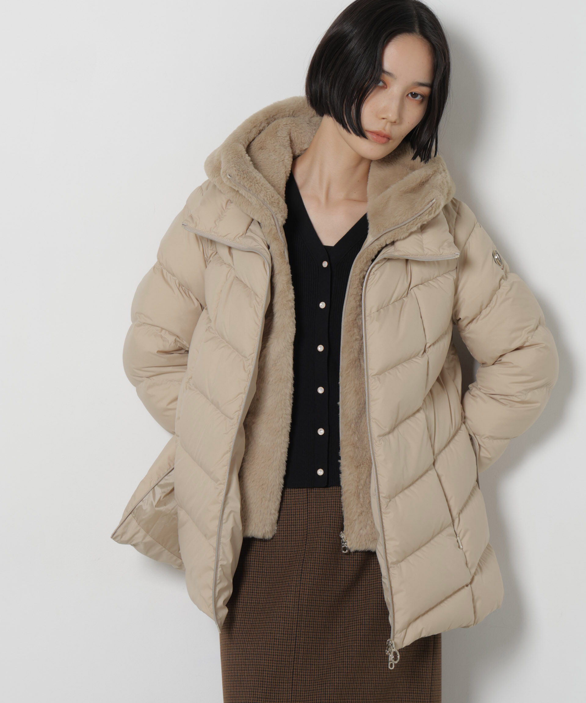 NANO universe「CAPE HORN/別注 ALVAREZ MATT」|ダウン|ベージュ