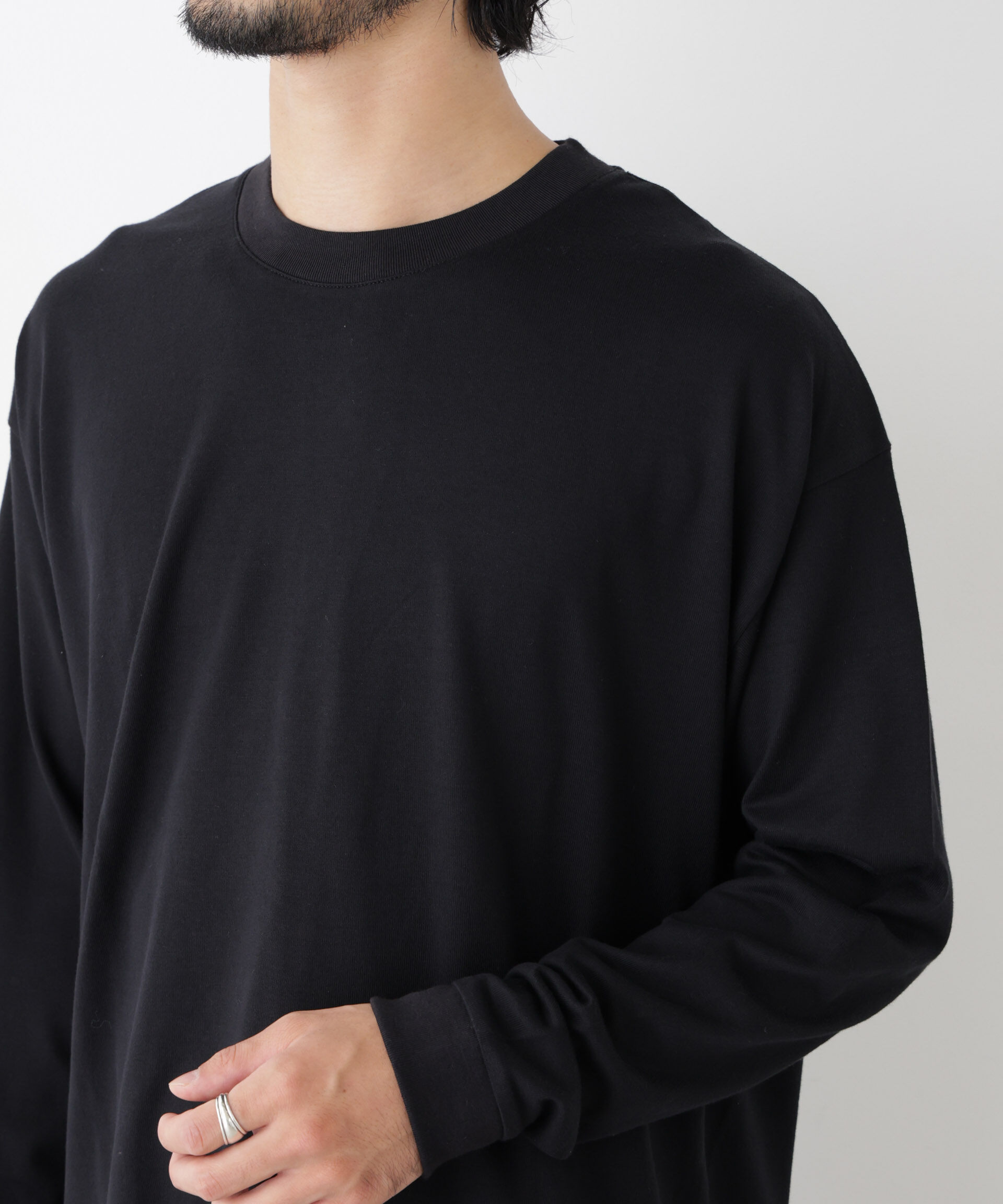 NANO universe「Anti Soaked(R)  汗染み防止 ビッグTシャツ 長袖」|Tシャツ・カットソー|