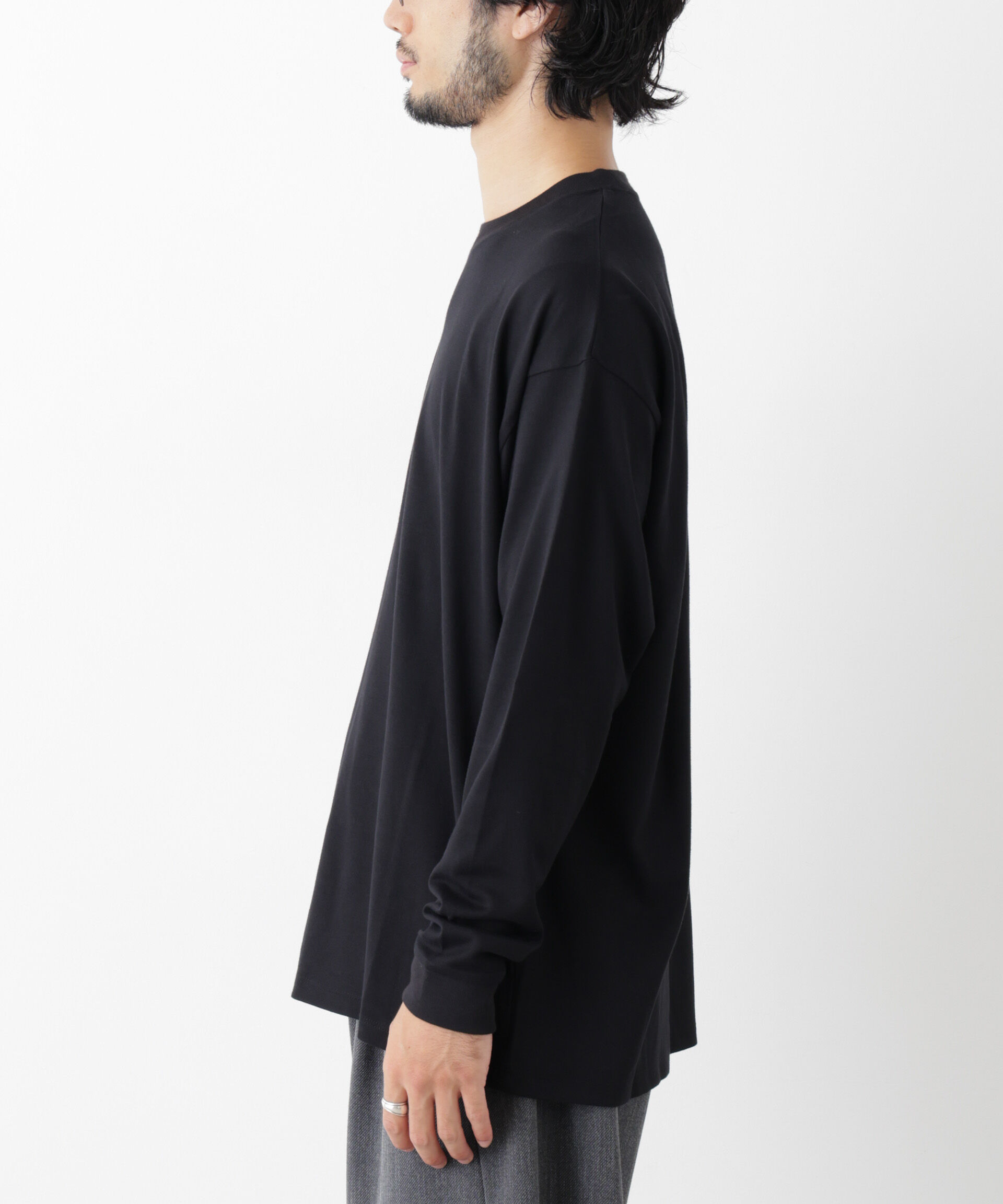 NANO universe「Anti Soaked(R)  汗染み防止 ビッグTシャツ 長袖」|Tシャツ・カットソー|