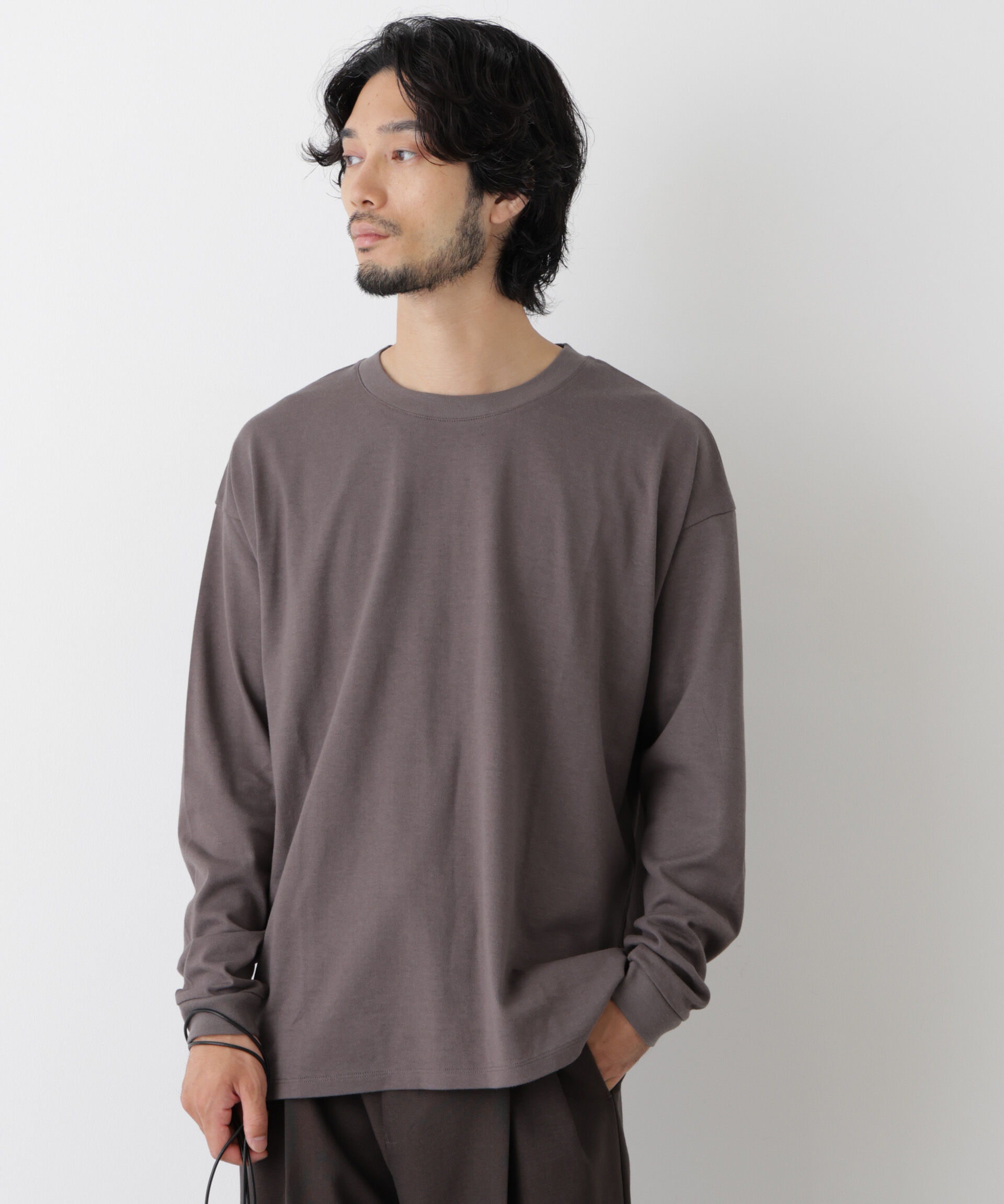 NANO universe「Anti Soaked(R)  汗染み防止 ビッグTシャツ 長袖」|Tシャツ・カットソー|