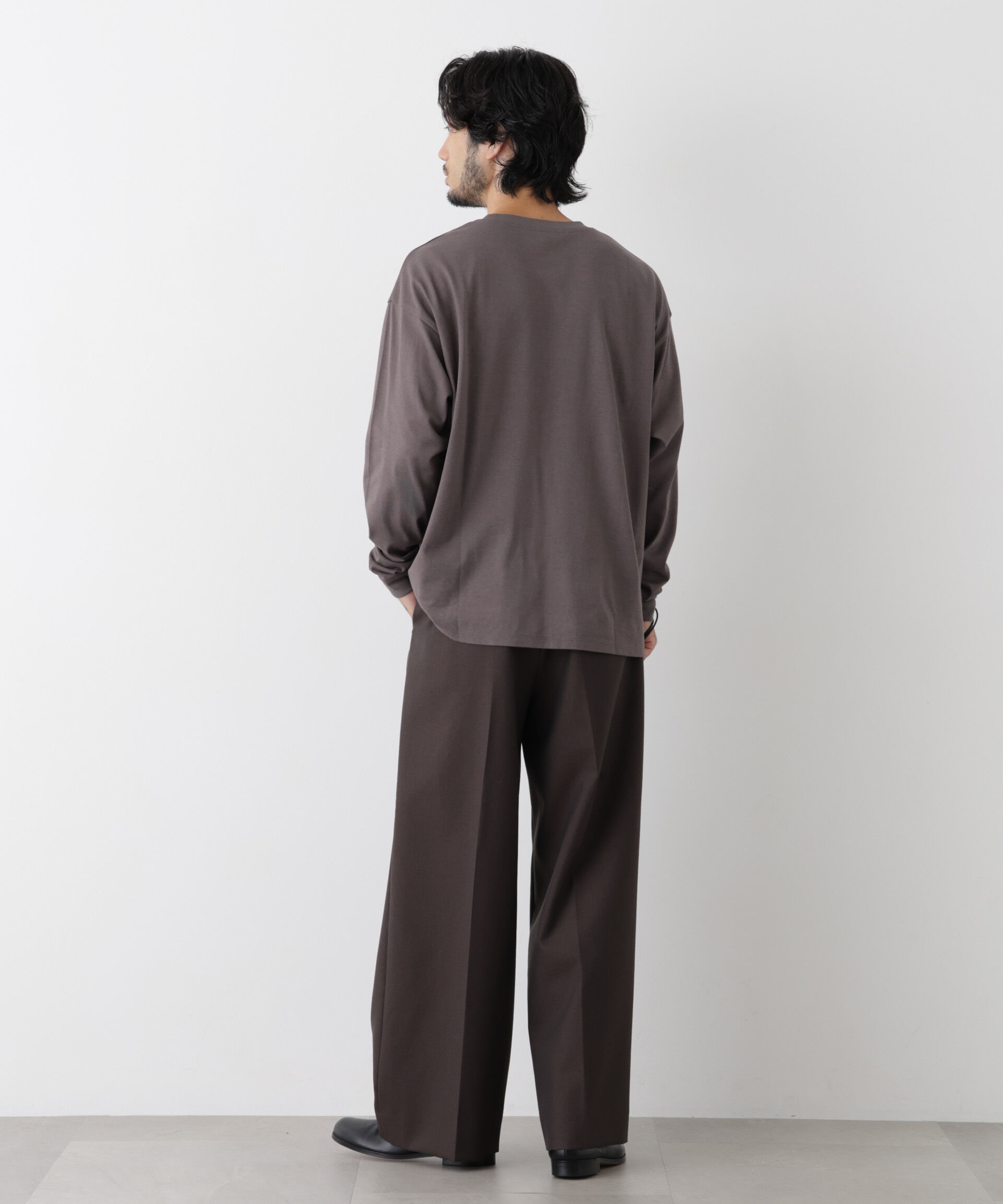 NANO universe「Anti Soaked(R)  汗染み防止 ビッグTシャツ 長袖」|Tシャツ・カットソー|