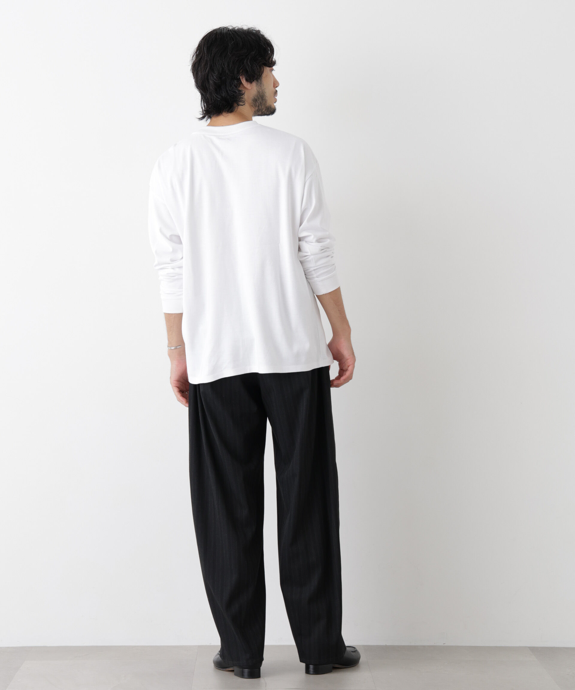 NANO universe「Anti Soaked(R)  汗染み防止 ビッグTシャツ 長袖」|Tシャツ・カットソー|