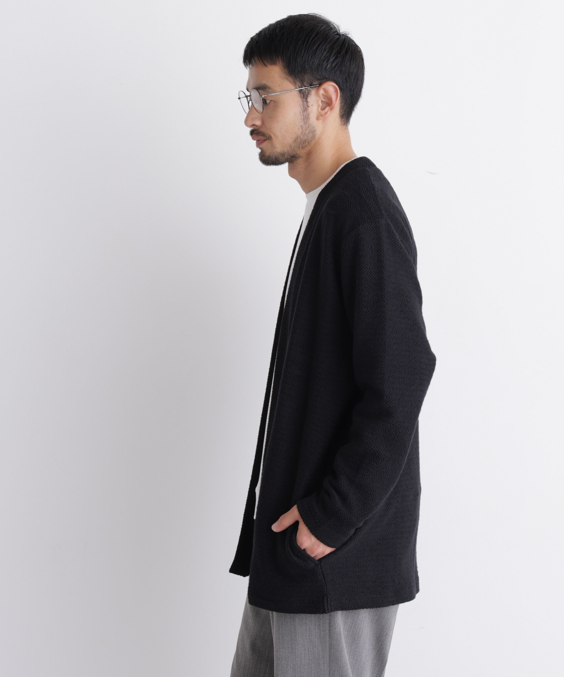 NANO universe「パワーパイルトッパーカーディガン」|Tシャツ・カットソー|