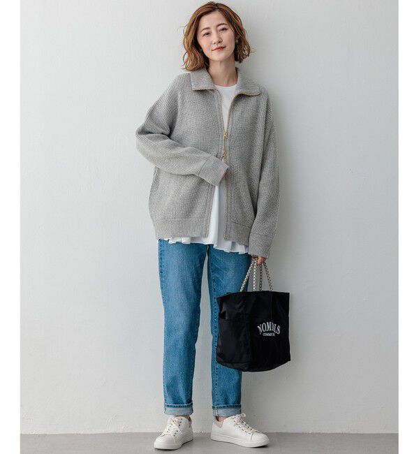 23区「【ご好評につき新色追加】ナチュラルコットンベアコンビ ペプラム カットソー」|Tシャツ・カットソー|