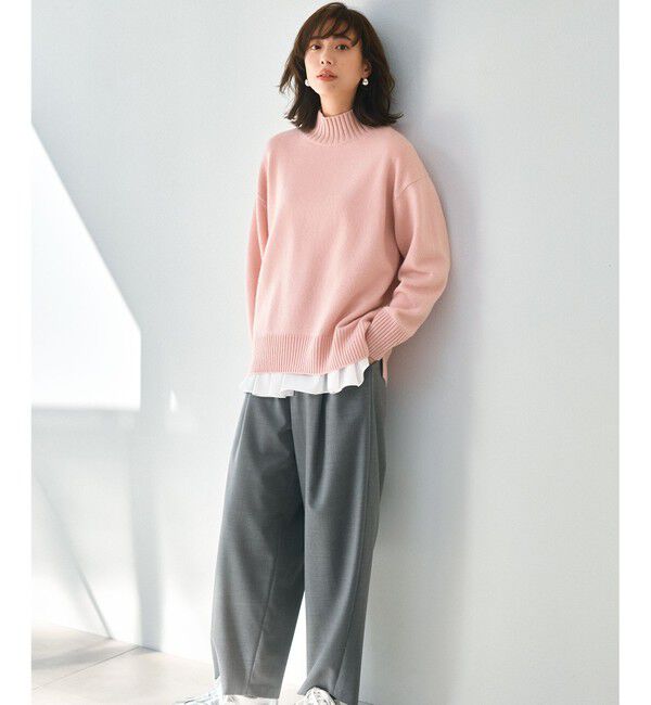 23区「【ご好評につき新色追加】ナチュラルコットンベアコンビ ペプラム カットソー」|Tシャツ・カットソー|