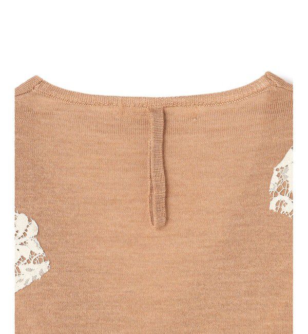 BEIGE,「【WEB限定】REMINGTON / レースコンビ Vネックニット」|ニット・セーター|