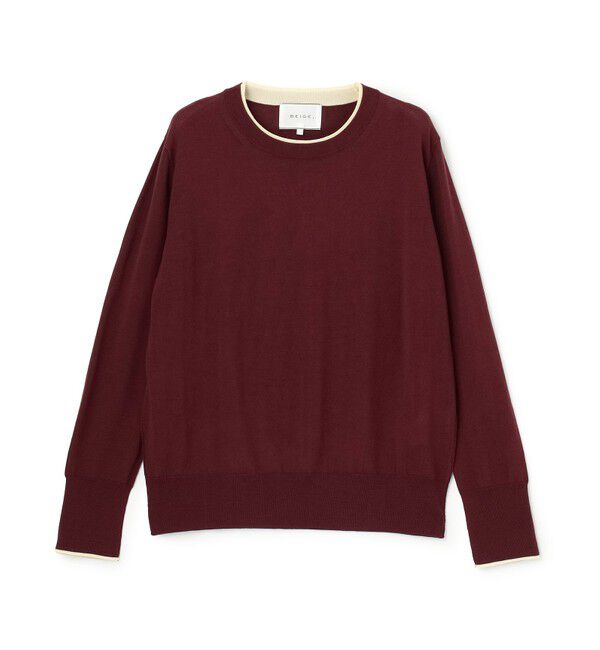 BEIGE,「【VERY掲載】LA MONNAIE / レイヤーカラークルーネックニット」|ニット・セーター|Bordeaux &times; Butter