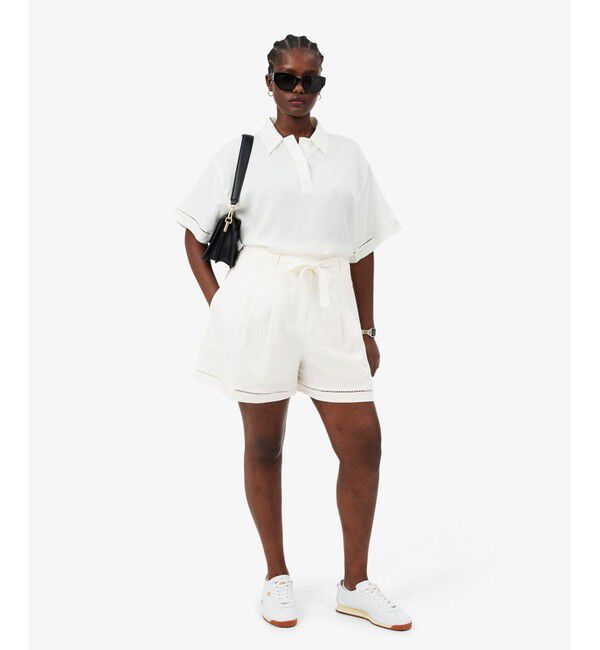 LACOSTE「リヨセル&times;リネンブレンドベルテッドバミューダショーツ タックショーツ」|その他|