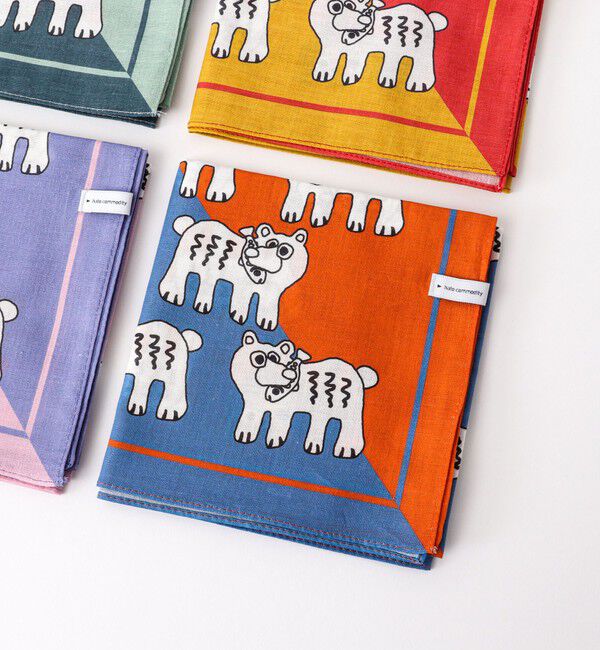 NOLLEY'S goodman「【halo commodity/ハロ コモディティー】KUMA Bandanna h261-901」|バンダナ・スカーフ|ブルー系1
