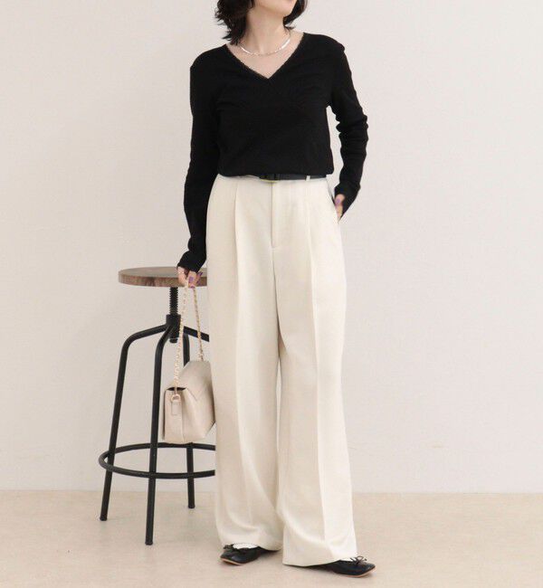 fredy emue「【4サイズ展開】とろみWarmタックスラックス」|スラックス|