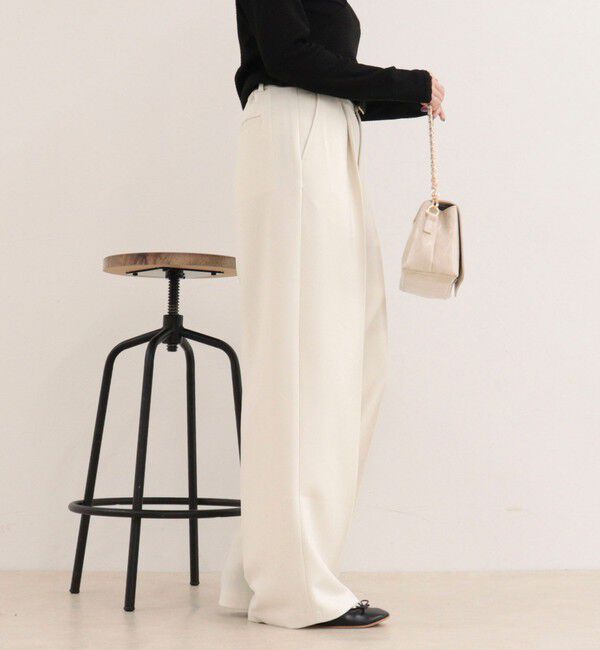 fredy emue「【4サイズ展開】とろみWarmタックスラックス」|スラックス|