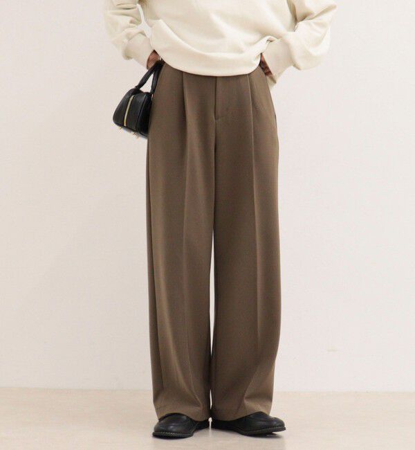 fredy emue「【4サイズ展開】とろみWarmタックスラックス」|スラックス|