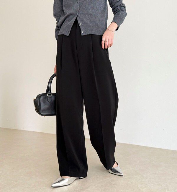 fredy emue「【4サイズ展開】とろみWarmタックスラックス」|スラックス|